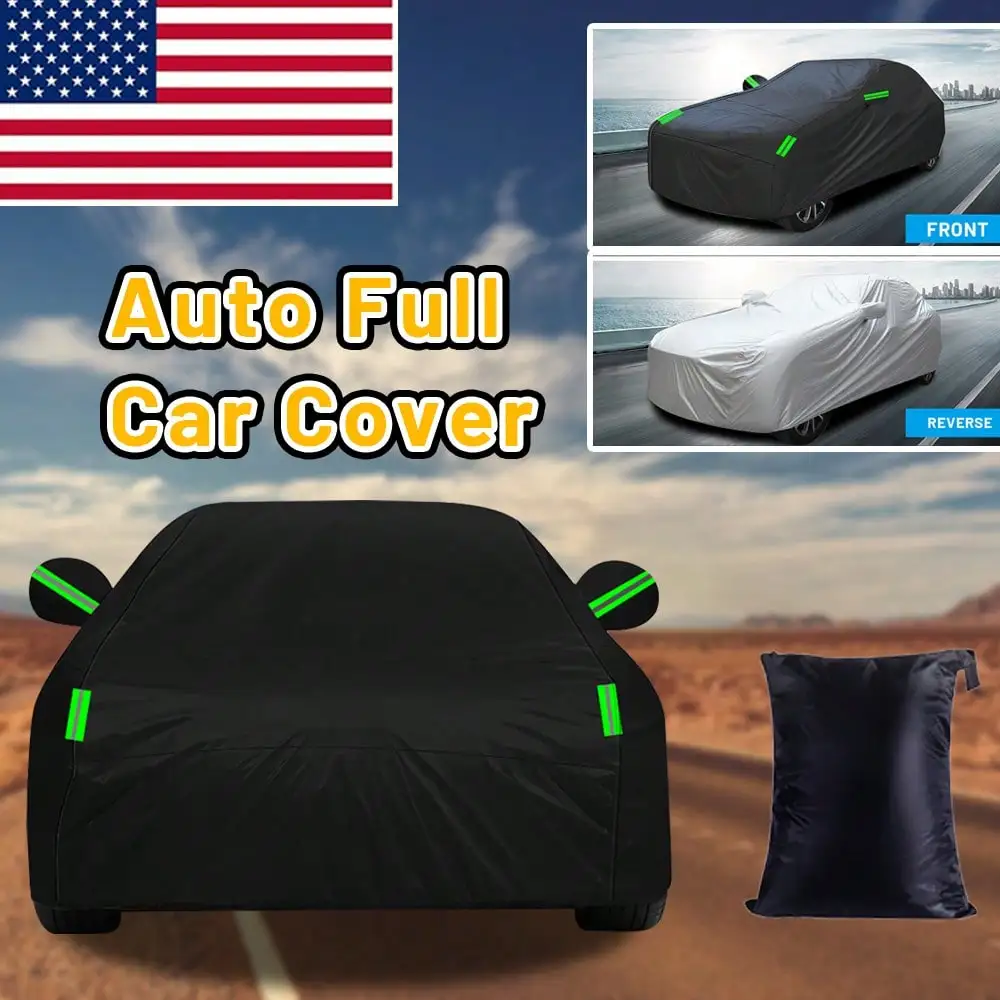 Black 190T Fabric Car Cover Waterproof Dustproof Scratch Resistant With Reflective Strips Heavy Duty Protector Fit For Sedan Hatchback SUV Outdoor Use
Black 190T Fabric Car Cover Waterproof Dustproof Scratch Resistant With Reflective Strips Heavy Duty Protector Fit For Sedan Hatchback SUV Outdoor Use