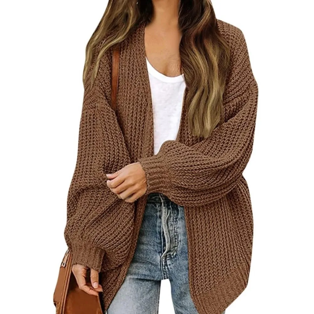 Толстый вязаный кардиган с рукавами-фонариками, осень-зима, новый вязаный свитер, женское однотонное пальто с длинными рукавами, Ropa Mujer 니트
Толстый вязаный кардиган с рукавами-фонариками, осень-зима, новый вязаный свитер, женское однотонное пальто с длинными рукавами, Ropa Mujer 니트