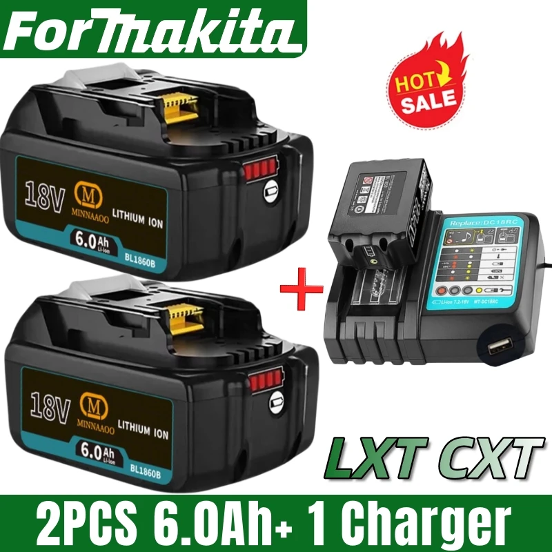 Original For Makita 18V 6.0Ah Lithium Battery BL1840/BL1850B/BL1860B Fast Charging Compatible with LXT Tools
Original For Makita 18V 6.0Ah Lithium Battery BL1840/BL1850B/BL1860B Fast Charging Compatible with LXT Tools