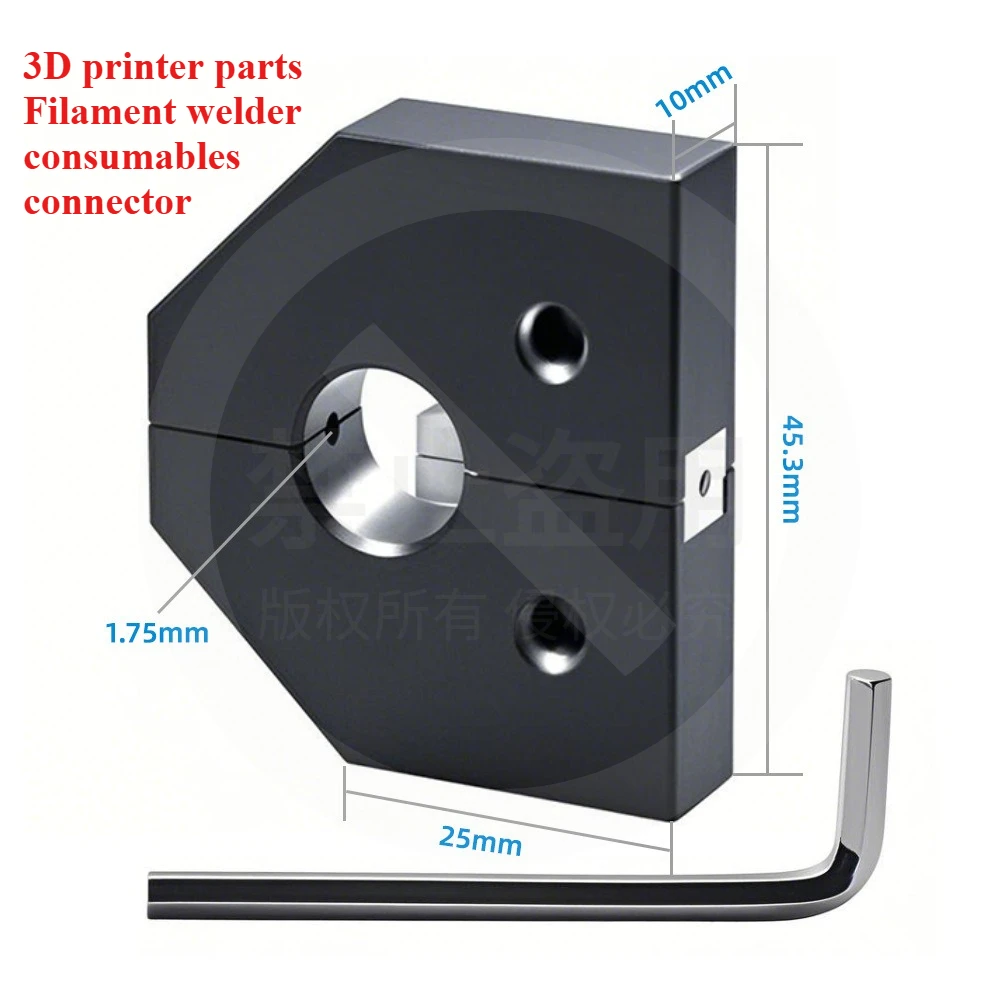 3D printer parts, filament soldered connectors 1.75mmPLA ABS PETG consumable connectors fuse connectors
3D printer parts, filament soldered connectors 1.75mmPLA ABS PETG consumable connectors fuse connectors