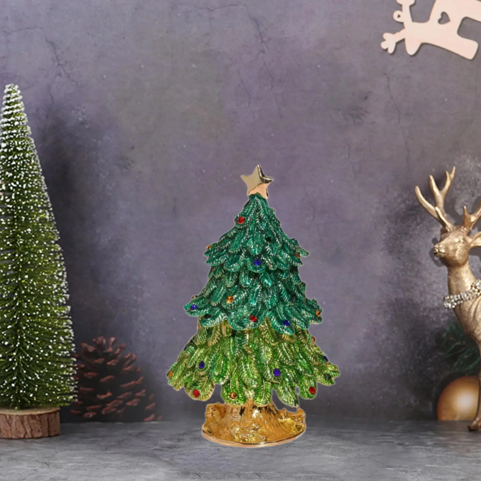 Christmas Tree Jewelry Box Decorative Portable Hinged Enameled Jewelry Organizer for Gifts Bedroom Wife Party Favors Centerpiece
Christmas Tree Jewelry Box Decorative Portable Hinged Enameled Jewelry Organizer for Gifts Bedroom Wife Party Favors Centerpiece