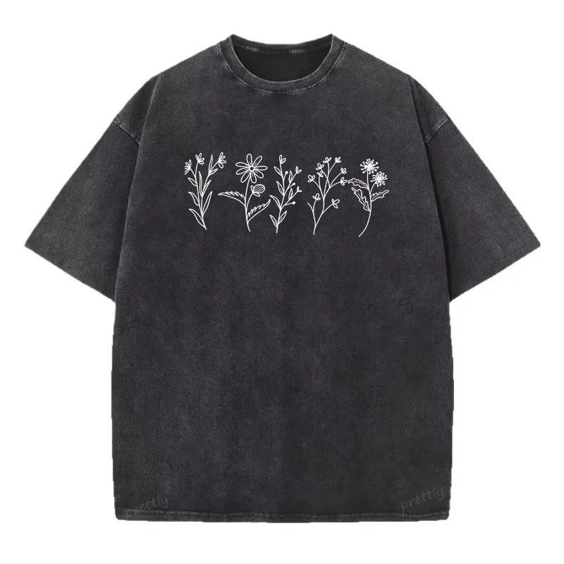Wildflower T Shirt Floral Nature Graphic Tee Shirt Casual Cotton Short Sleeve Vintgae T-shirt Summer Washed Tee
Wildflower T Shirt Floral Nature Graphic Tee Shirt Casual Cotton Short Sleeve Vintgae T-shirt Summer Washed Tee