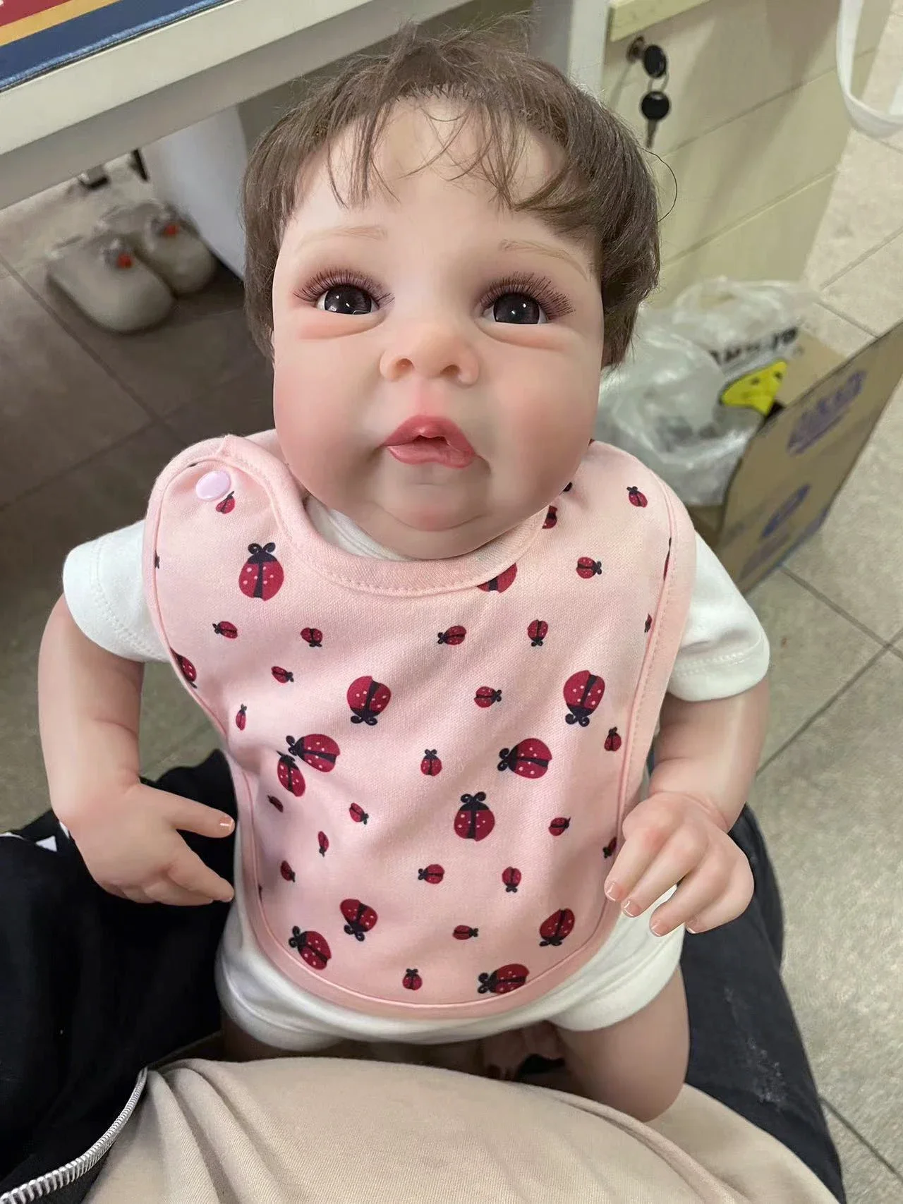 19inch Miley Already Painted Finished Reborn Baby Doll Same As Picture Lifelike Soft Touch 3D Skin Hand-Root Hair Visible
19inch Miley Already Painted Finished Reborn Baby Doll Same As Picture Lifelike Soft Touch 3D Skin Hand-Root Hair Visible
