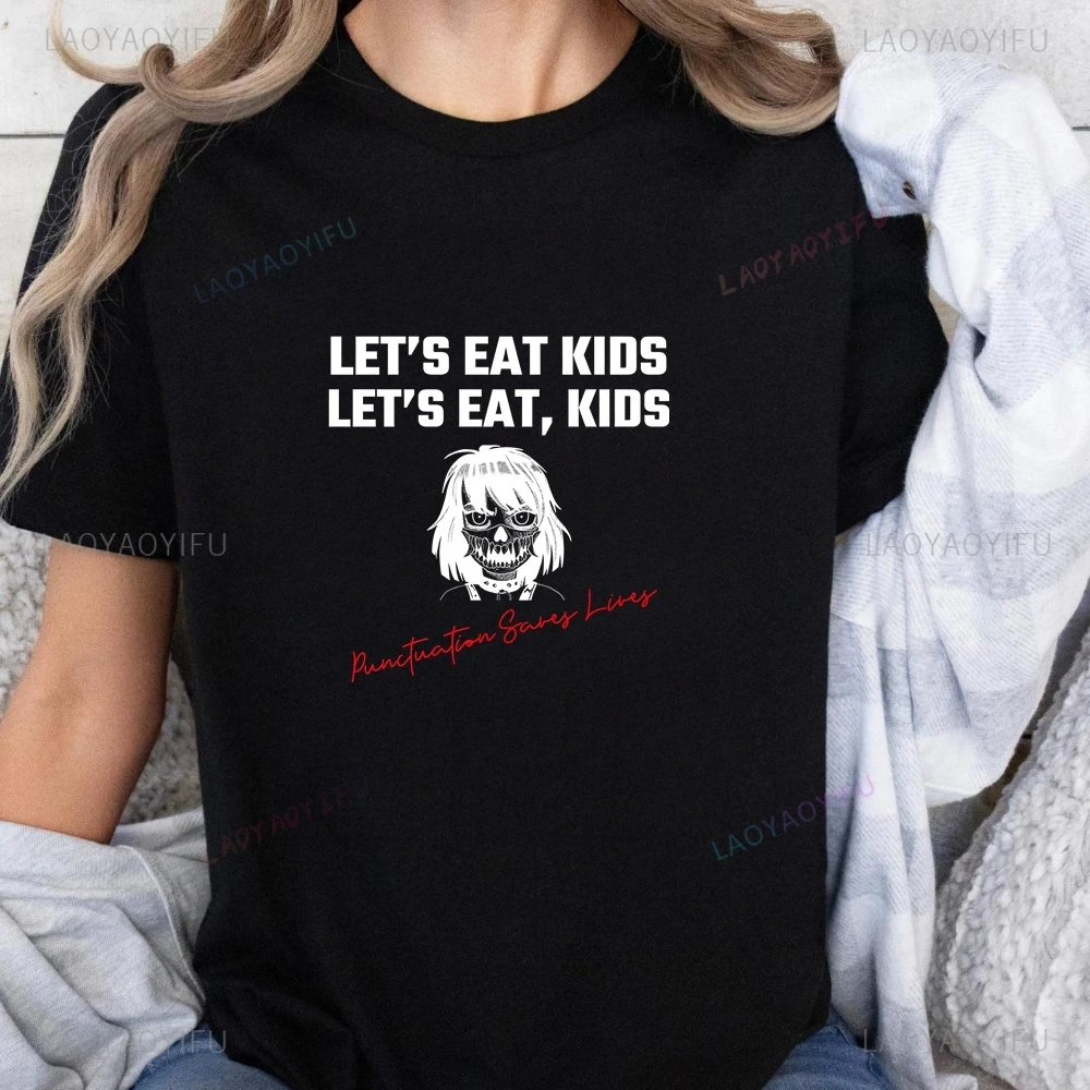 Юмор для взрослых, забавная футболка с принтом «Let's Eat The Kids», футболка унисекс с короткими рукавами и графическим принтом, большая футболка
Юмор для взрослых, забавная футболка с принтом «Let's Eat The Kids», футболка унисекс с короткими рукавами и графическим принтом, большая футболка
