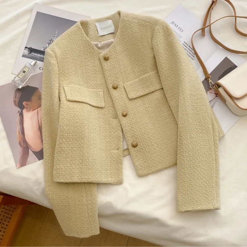 Elegant Short Women's Bomber Jacket 2025 Autumn New French Temperament Simple Fashion Solid Winter Jacket for Women
Elegant Short Women's Bomber Jacket 2025 Autumn New French Temperament Simple Fashion Solid Winter Jacket for Women
