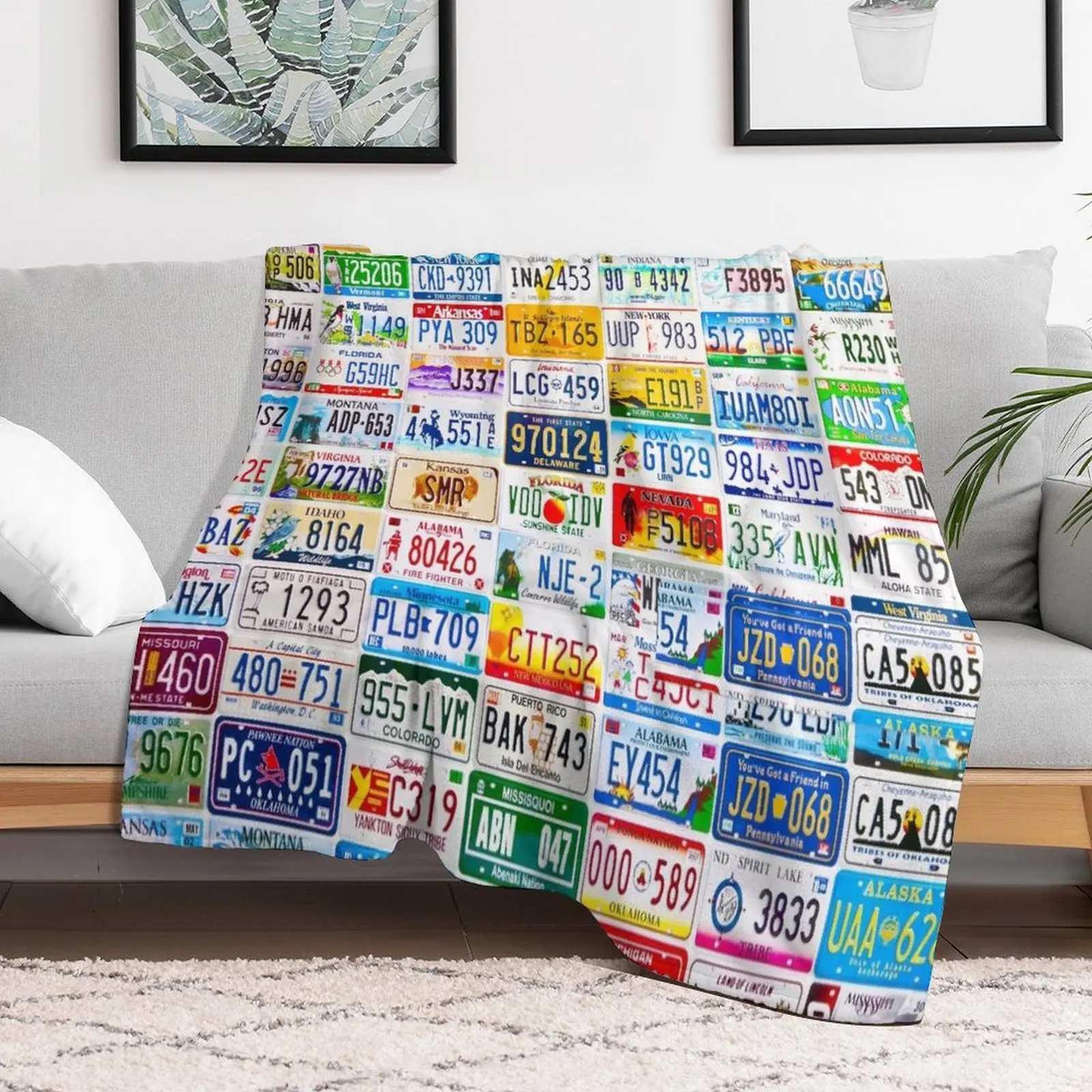 Licence Plate Wall Throw Blanket Designers Sofa Throw valentine gift ideas Blankets
Licence Plate Wall Throw Blanket Designers Sofa Throw valentine gift ideas Blankets