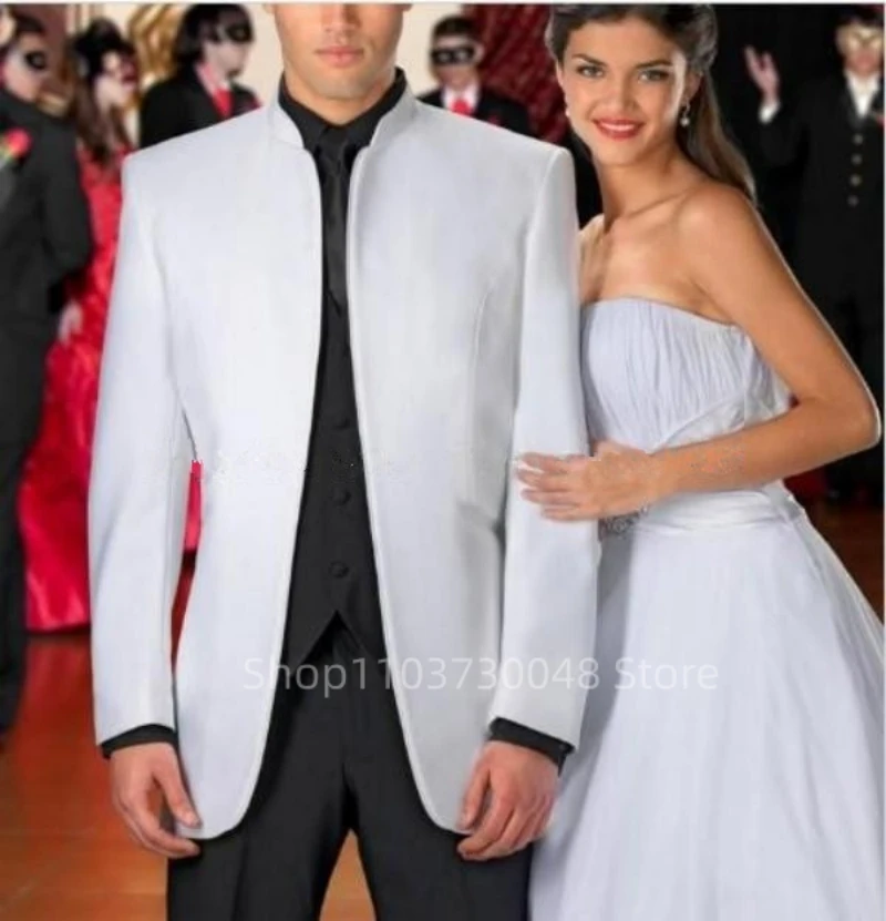 New Chinese Stand-Up Collar Suit Coats 3 Piece Wedding Men Tuxedo Slim Fit Business Suits Casual Fashion Suits For Prom Party
New Chinese Stand-Up Collar Suit Coats 3 Piece Wedding Men Tuxedo Slim Fit Business Suits Casual Fashion Suits For Prom Party