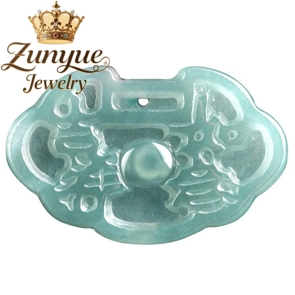 Natural A-Grade Blue Water Ice Jadeite Ruyi Lock Pendant Chinese Style Auspicious Safety Necklace Fashion Jewelry Holiday Gift
Natural A-Grade Blue Water Ice Jadeite Ruyi Lock Pendant Chinese Style Auspicious Safety Necklace Fashion Jewelry Holiday Gift