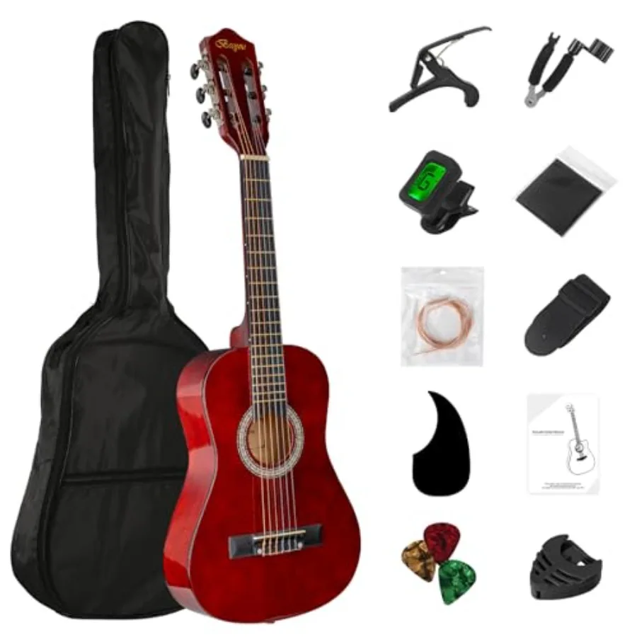 30-дюймовая акустическая гитара для начинающих: базовый стартовый набор с тюнером, капо, струнами, намотчиком струн, ремнем, медиаторами, защитной пленкой для гитары (для студентов, молодежи, детей)
30-дюймовая акустическая гитара для начинающих: базовый стартовый набор с тюнером, капо, струнами, намотчиком струн, ремнем, медиаторами, защитной пленкой для гитары (для студентов, молодежи, детей)