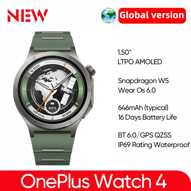 World Premiere OnePlus Watch 4 Global Version Smart Watch Snapdragon W5 Up to 16 Days of Battery Life Bluetooth 5.2
World Premiere OnePlus Watch 4 Global Version Smart Watch Snapdragon W5 Up to 16 Days of Battery Life Bluetooth 5.2