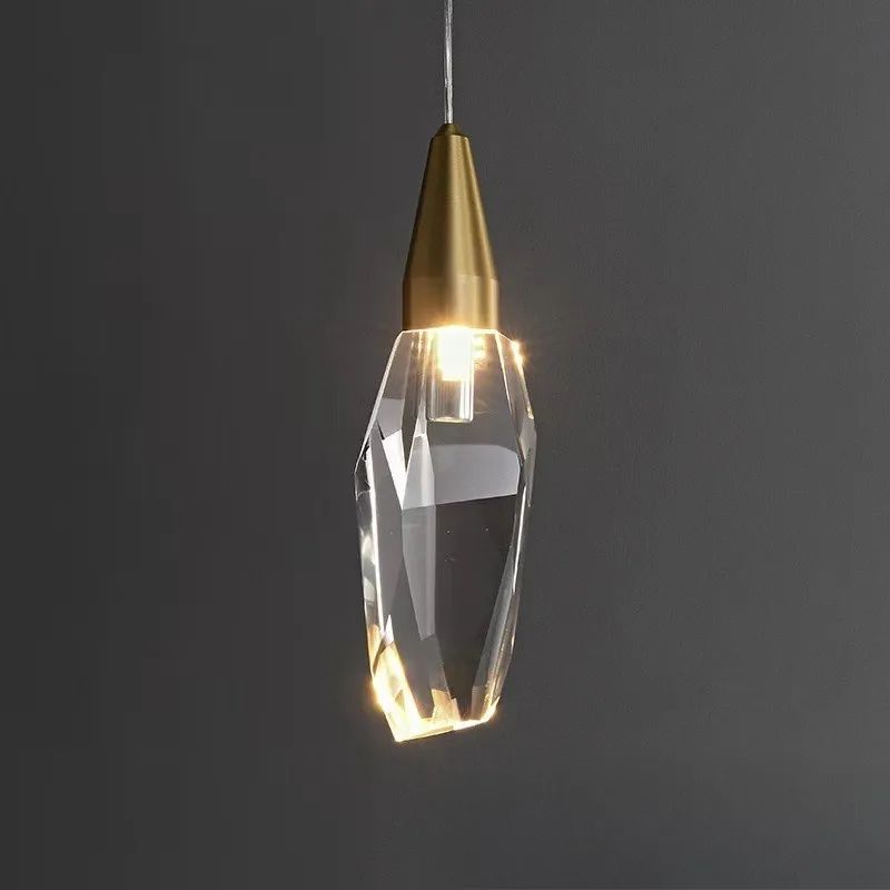 New crystal irregular ice small hanging modern simple luxury bedroom living room dining room bar counter pendant light
New crystal irregular ice small hanging modern simple luxury bedroom living room dining room bar counter pendant light