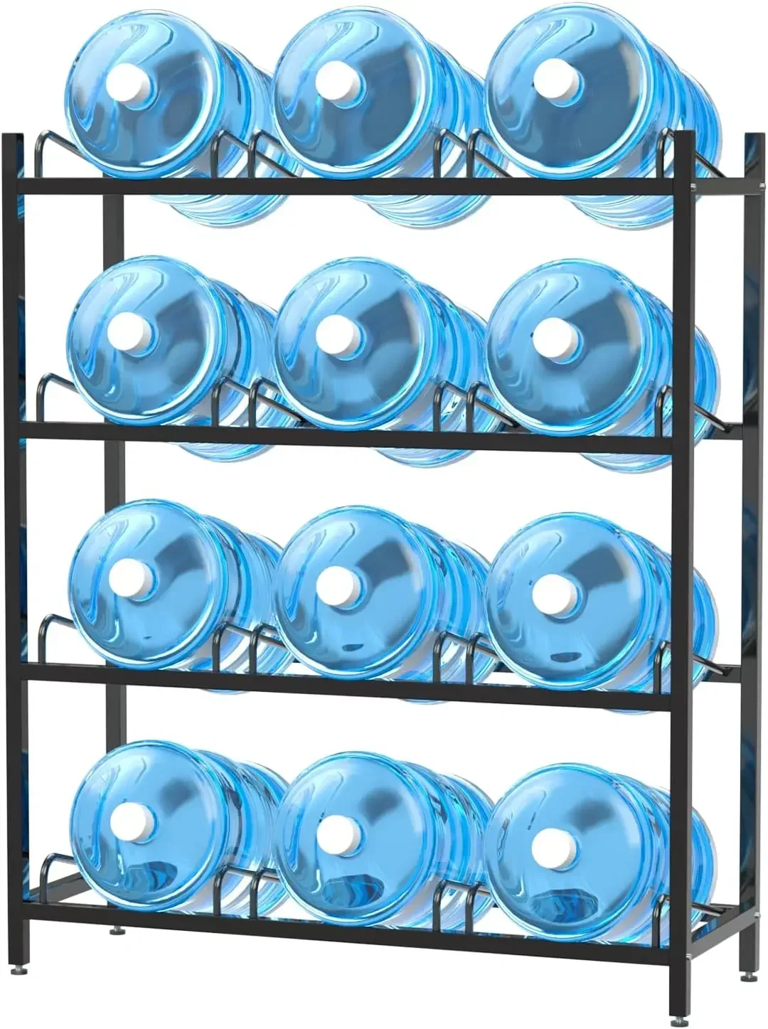 12-Tray Water Jug Rack, Storage 5 Gallon Water Cooler Bottle Holder Stand, 4-Tier Heavy Duty Carbon Steel 5 Gal Water Bottle Org
12-Tray Water Jug Rack, Storage 5 Gallon Water Cooler Bottle Holder Stand, 4-Tier Heavy Duty Carbon Steel 5 Gal Water Bottle Org
