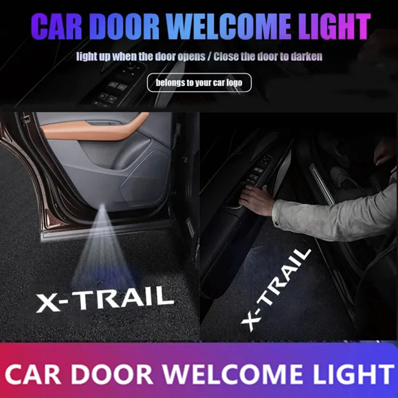 2PCS For X-trail T30 T31 2001-2014 LED Car Door Projector Welcome Ghost Shadow Light Accessories
2PCS For X-trail T30 T31 2001-2014 LED Car Door Projector Welcome Ghost Shadow Light Accessories