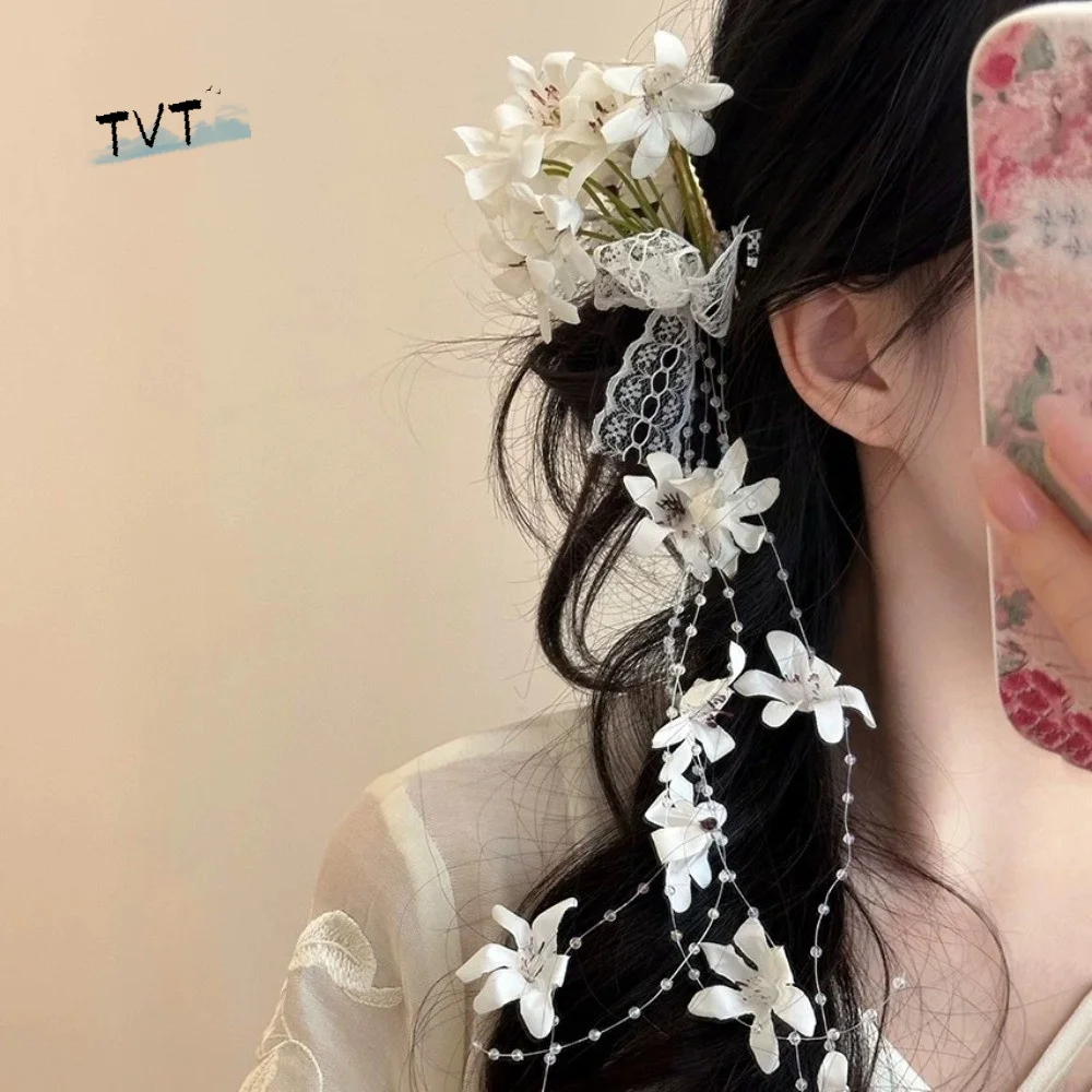 2 Pcs Fabric Flower Hairpins Tassel Lace Bow Hanfu Hair Accessories Headpieces Ancient Style Chinese Style Hair Clip Party
2 Pcs Fabric Flower Hairpins Tassel Lace Bow Hanfu Hair Accessories Headpieces Ancient Style Chinese Style Hair Clip Party