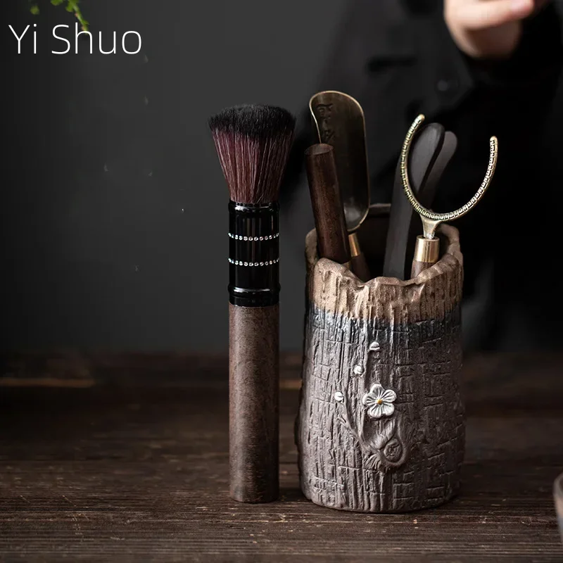 Japanese Style Coarse Pottery Six Items Gilding Silver Gilded Craft Tea Clamp Pot Maintenance Pen Kung Fu Tea Ceremony Utensils
Japanese Style Coarse Pottery Six Items Gilding Silver Gilded Craft Tea Clamp Pot Maintenance Pen Kung Fu Tea Ceremony Utensils
