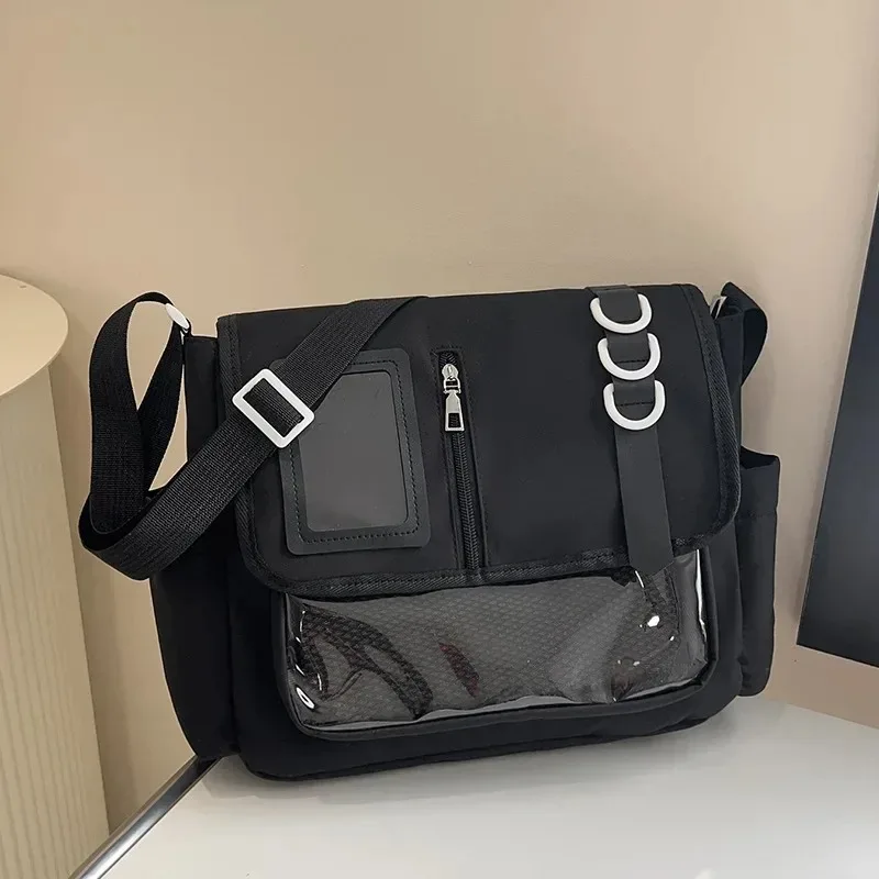 Japanese Harajuku School Bags for Girls New Transparent Itabag Shoulder Crossbody Bag DIY Badges Display Plate Ita Bag
Japanese Harajuku School Bags for Girls New Transparent Itabag Shoulder Crossbody Bag DIY Badges Display Plate Ita Bag