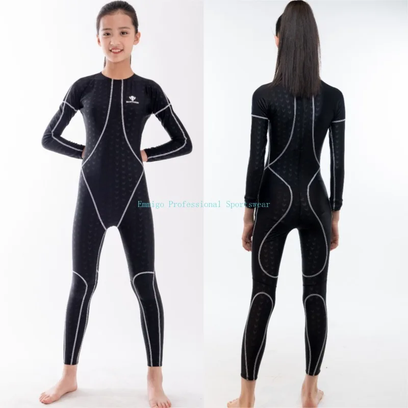 Girls Full-Body Sharkskin Swimsuit Thermal Lock Technology Quick Dry Water Resistant Professional Surf Swimwear Body Suit
Girls Full-Body Sharkskin Swimsuit Thermal Lock Technology Quick Dry Water Resistant Professional Surf Swimwear Body Suit