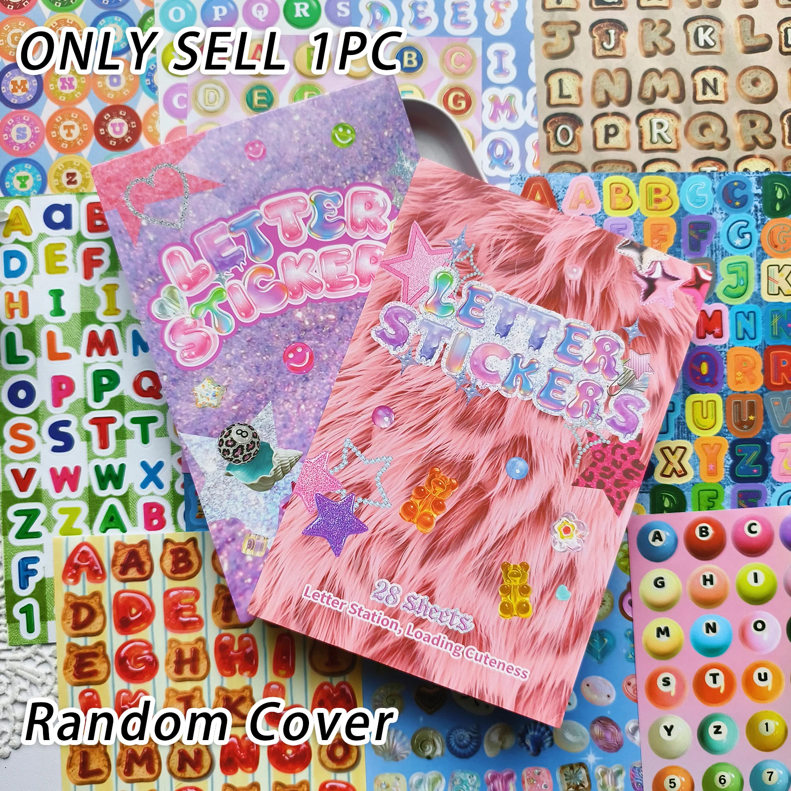 Random Cover 28 Sheets Letter Sticker Book, You Can Freely Use Letters Of Different Styles To Form The Sentences You Desire
Random Cover 28 Sheets Letter Sticker Book, You Can Freely Use Letters Of Different Styles To Form The Sentences You Desire