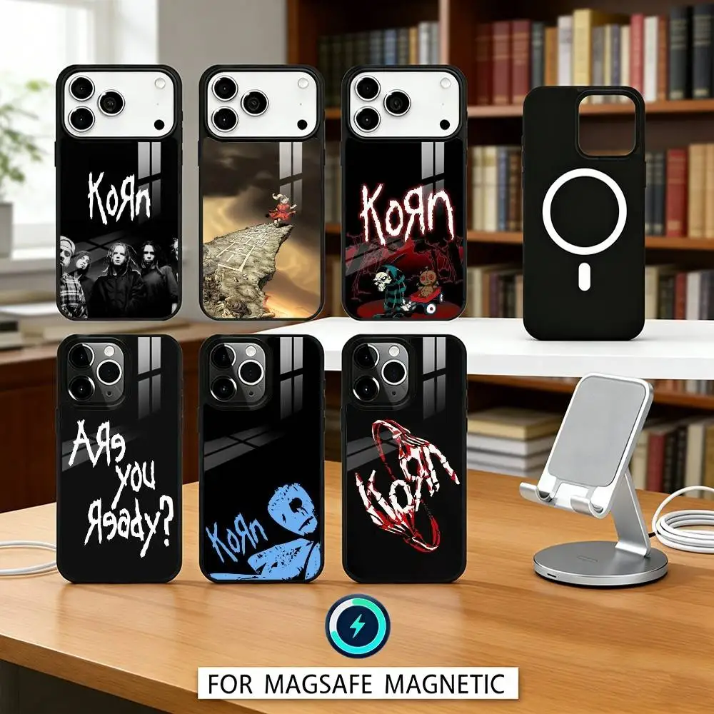 Band K-Korn Phone Case Magnetic For iPhone17 16 15 14 13 12 Pro Max For Magsafe Wireless Charging Cover
Band K-Korn Phone Case Magnetic For iPhone17 16 15 14 13 12 Pro Max For Magsafe Wireless Charging Cover