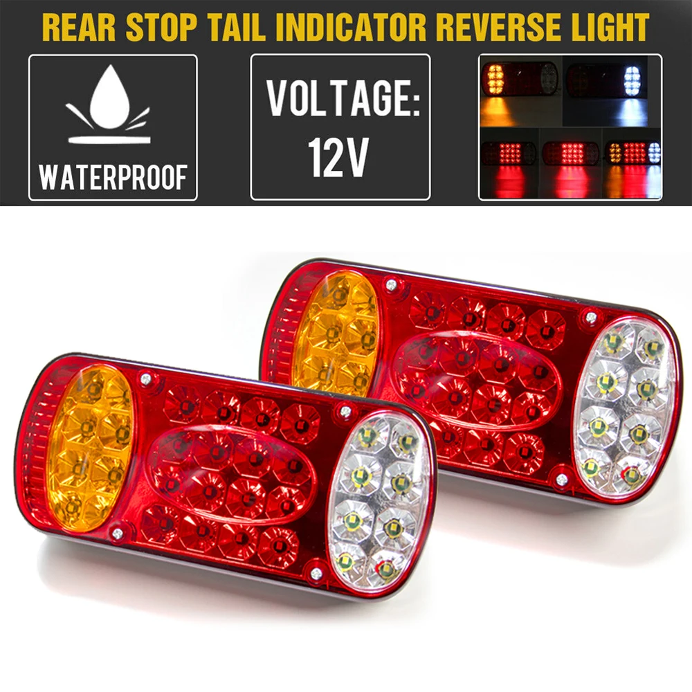 2pcs 12V 24V 32 LED Car Truck Rear Stop Brake Tail Light Taillight Signal Lamp Indicator Trailer Truck Lorry Caravan Waterproof
2pcs 12V 24V 32 LED Car Truck Rear Stop Brake Tail Light Taillight Signal Lamp Indicator Trailer Truck Lorry Caravan Waterproof