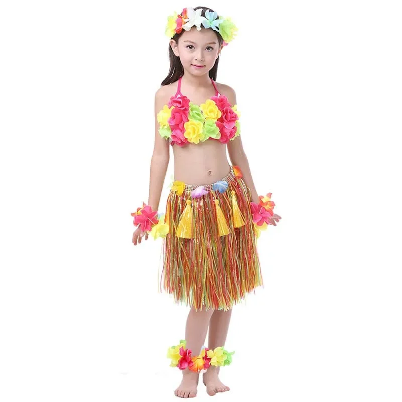 Hawaiian Luau Hula Grass Skirt Costume Set Girl's Flower Bracelets Headband Necklace Bra Dance Performance Party Decoration
Hawaiian Luau Hula Grass Skirt Costume Set Girl's Flower Bracelets Headband Necklace Bra Dance Performance Party Decoration