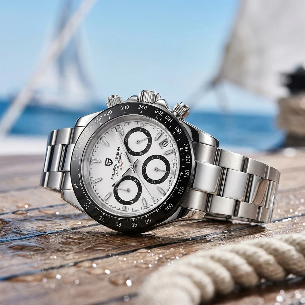 PAGANI DESIGN PD1644 Men's VK63 Quartz Chronograph Watch Sapphire Glass Stainless Steel 100M Waterproof Sport Wristwatch
PAGANI DESIGN PD1644 Men's VK63 Quartz Chronograph Watch Sapphire Glass Stainless Steel 100M Waterproof Sport Wristwatch