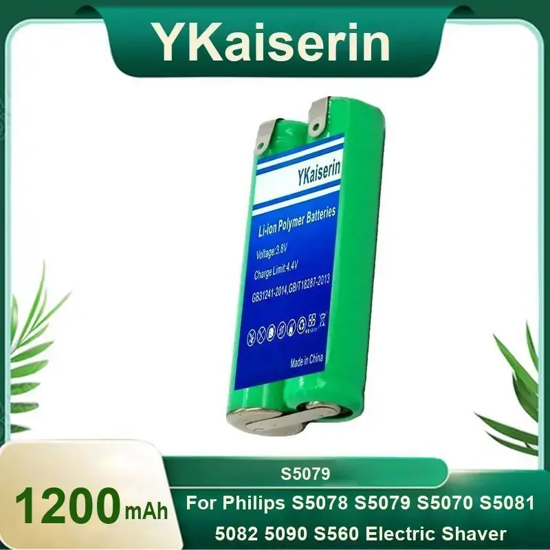 YKaiserin 1200mAh Replacement Battery for Philips S5078 S5079 S5070 S5081 5082 5090 S560 S561 Electric Shaver Portable Batteries
YKaiserin 1200mAh Replacement Battery for Philips S5078 S5079 S5070 S5081 5082 5090 S560 S561 Electric Shaver Portable Batteries