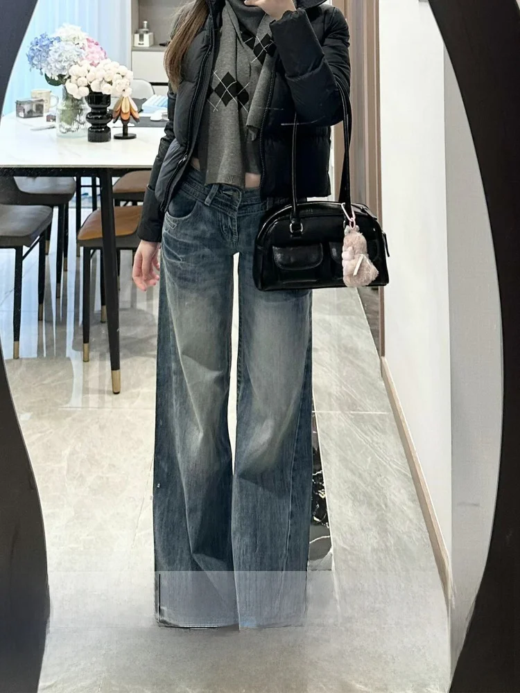 High Waist Loose Wide Leg Jeans Women's Slim Fit Bootcut Denim Pants Casual Style Faded Effect Straight Tube Trousers
High Waist Loose Wide Leg Jeans Women's Slim Fit Bootcut Denim Pants Casual Style Faded Effect Straight Tube Trousers