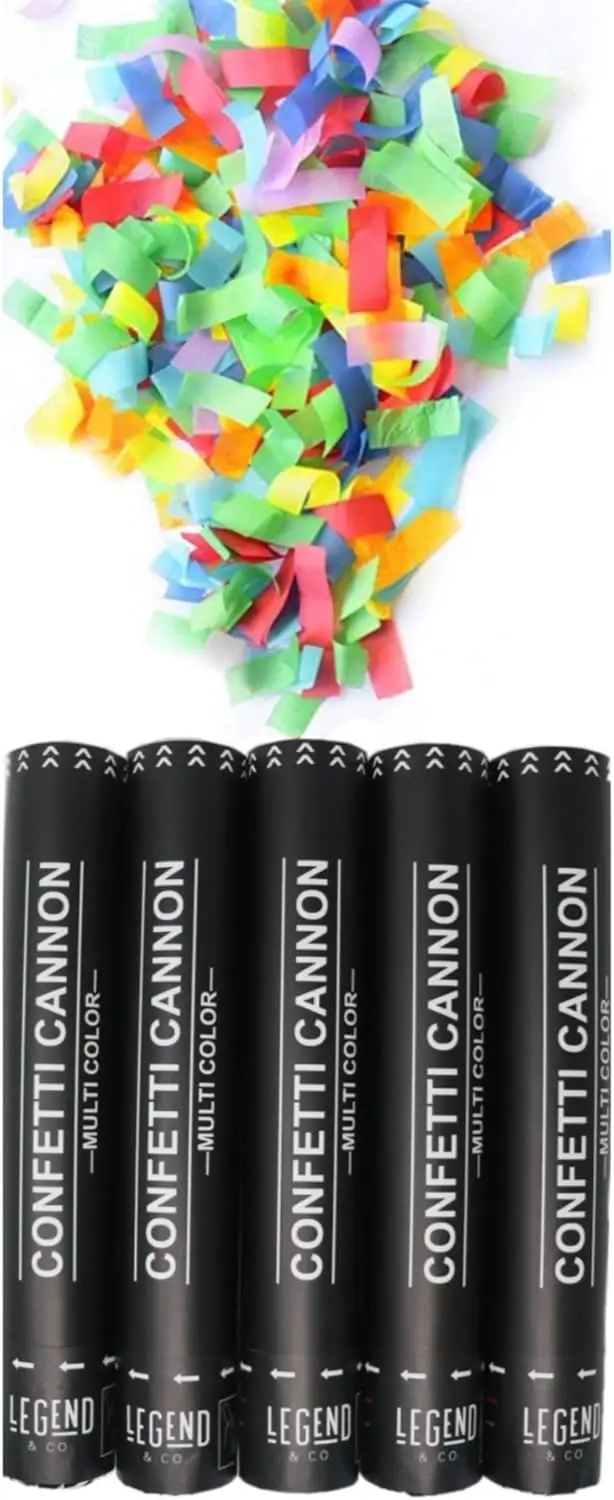 Biodegradable Confetti Cannons 12 inch, Air Powered Launches 20-25ft for Celebrations, New Year's Eve, Birthdays and Weddings (5
Biodegradable Confetti Cannons 12 inch, Air Powered Launches 20-25ft for Celebrations, New Year's Eve, Birthdays and Weddings (5