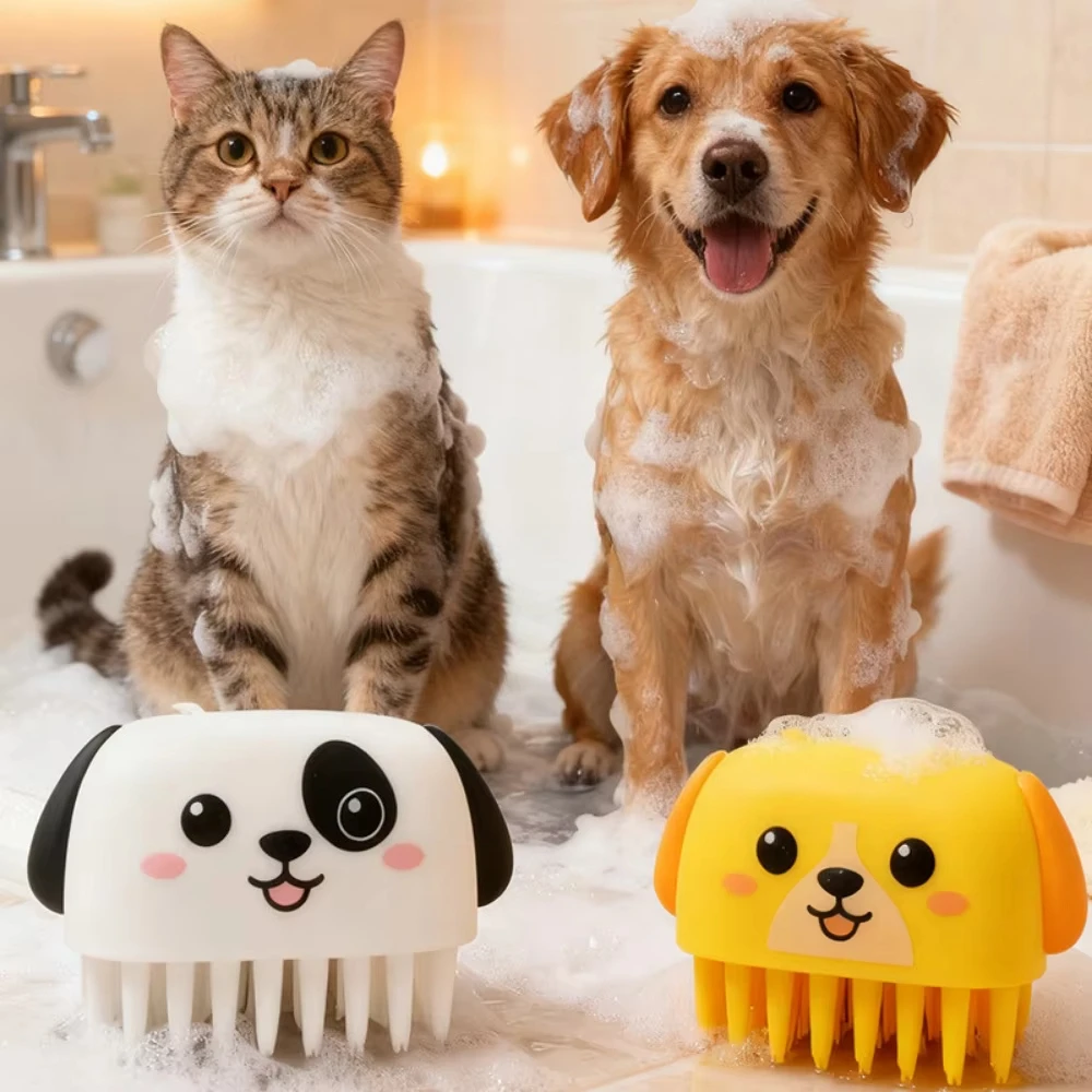 Cute Dog Silicone Massage Shampoo Brush Ergonomic Pet Bath Scrubber for Cats Dogs
Cute Dog Silicone Massage Shampoo Brush Ergonomic Pet Bath Scrubber for Cats Dogs