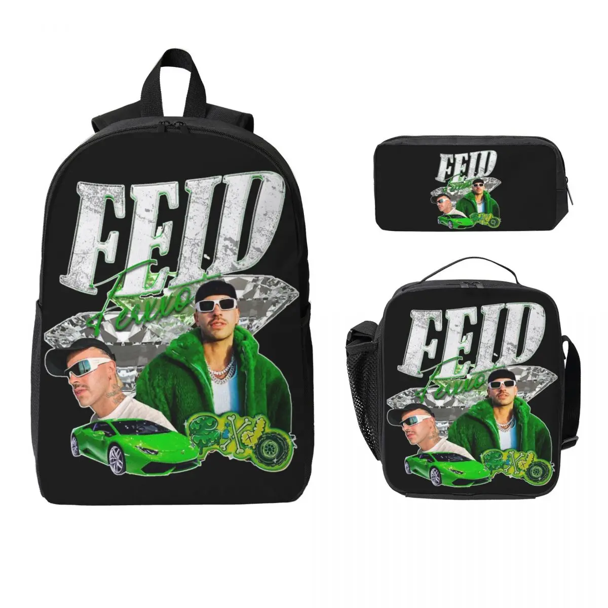 Ferxxo Feid Dress 5 Backpack Student Boys Girls BookBag School Bag Laptop Shoulder Bags 3ps Insulated Lunch Bag Pencil Case
Ferxxo Feid Dress 5 Backpack Student Boys Girls BookBag School Bag Laptop Shoulder Bags 3ps Insulated Lunch Bag Pencil Case