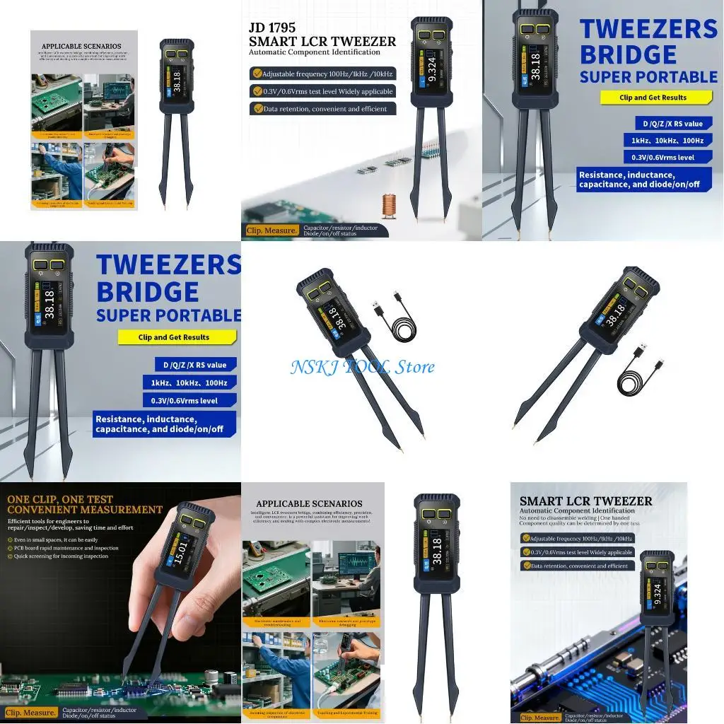 L8RC Innovative 10KHz JD1795 Meter Tweezers Auto Shutdown For Energy Saving During Prolonged Use In Professional Electronics