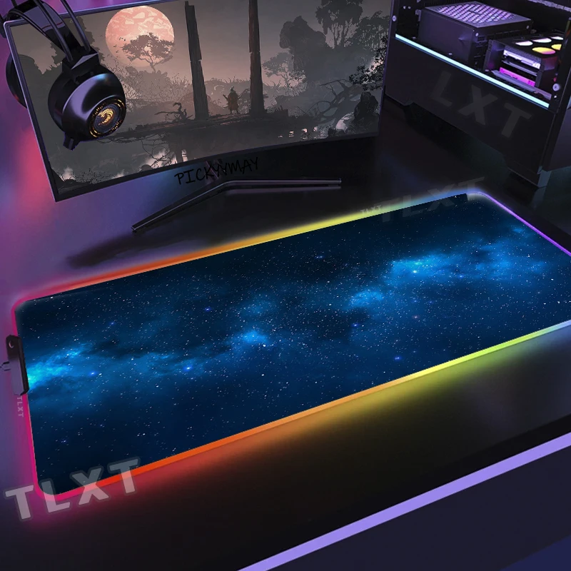 Blue Star Space Large RGB Gamer Mousepad Mouse Mat Gaming Mousepads LED Keyboard Mats Luminous Desk Pads Mouse Pad 100x55cm
Blue Star Space Large RGB Gamer Mousepad Mouse Mat Gaming Mousepads LED Keyboard Mats Luminous Desk Pads Mouse Pad 100x55cm