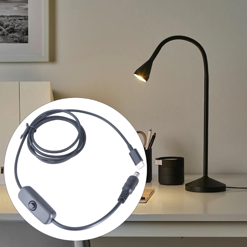 5V2A Type C Male to 5.5x2.1mm Male Charging Cable With Switching for Gadgets USB C to Power Cable 112cm/44.09inch K1KF
5V2A Type C Male to 5.5x2.1mm Male Charging Cable With Switching for Gadgets USB C to Power Cable 112cm/44.09inch K1KF