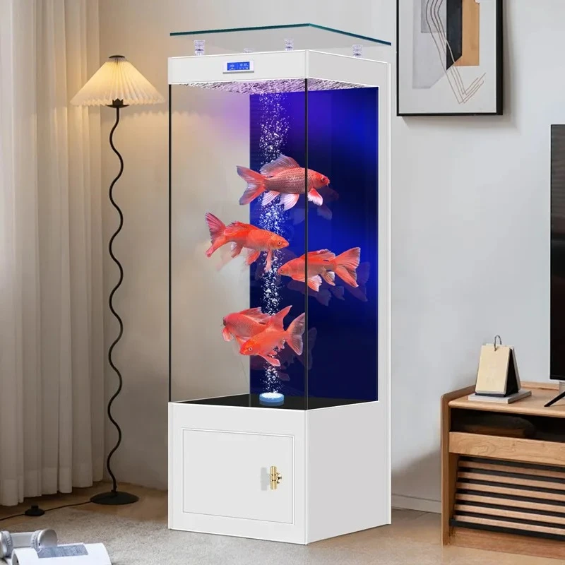 Ultra-White Glass Vertical Tubular Back Filter Aquarium, Small Floor-to-Ceiling Fish Tank, Space-Saving Home Décor
Ultra-White Glass Vertical Tubular Back Filter Aquarium, Small Floor-to-Ceiling Fish Tank, Space-Saving Home Décor