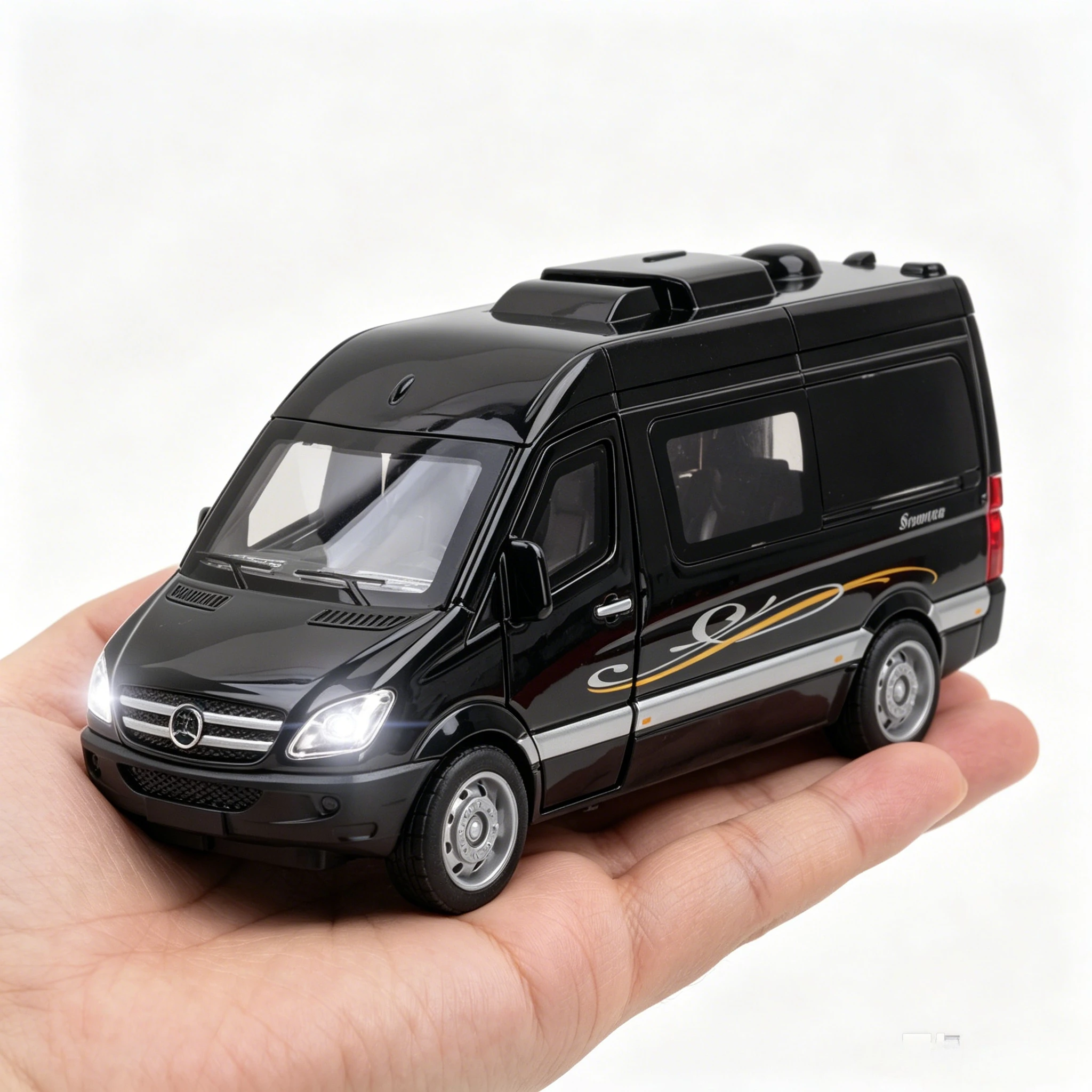 1:32 Scale Sprinter MPV Van RV Model Toy Car Alloy Diecast Doors Opened Sound Light Pull Back Models Computer Desktop Ornaments
1:32 Scale Sprinter MPV Van RV Model Toy Car Alloy Diecast Doors Opened Sound Light Pull Back Models Computer Desktop Ornaments