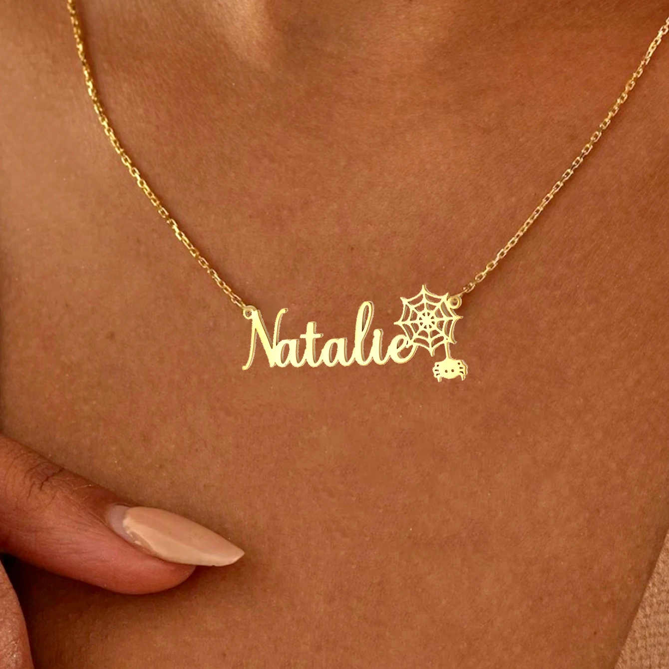 Ожерелья с именем паука на заказ для женщин и мужчин, ожерелье из нержавеющей стали по индивидуальному заказу, кулон, персонализированная цепочка на шею, ювелирное изделие, подарок
Ожерелья с именем паука на заказ для женщин и мужчин, ожерелье из нержавеющей стали по индивидуальному заказу, кулон, персонализированная цепочка на шею, ювелирное изделие, подарок