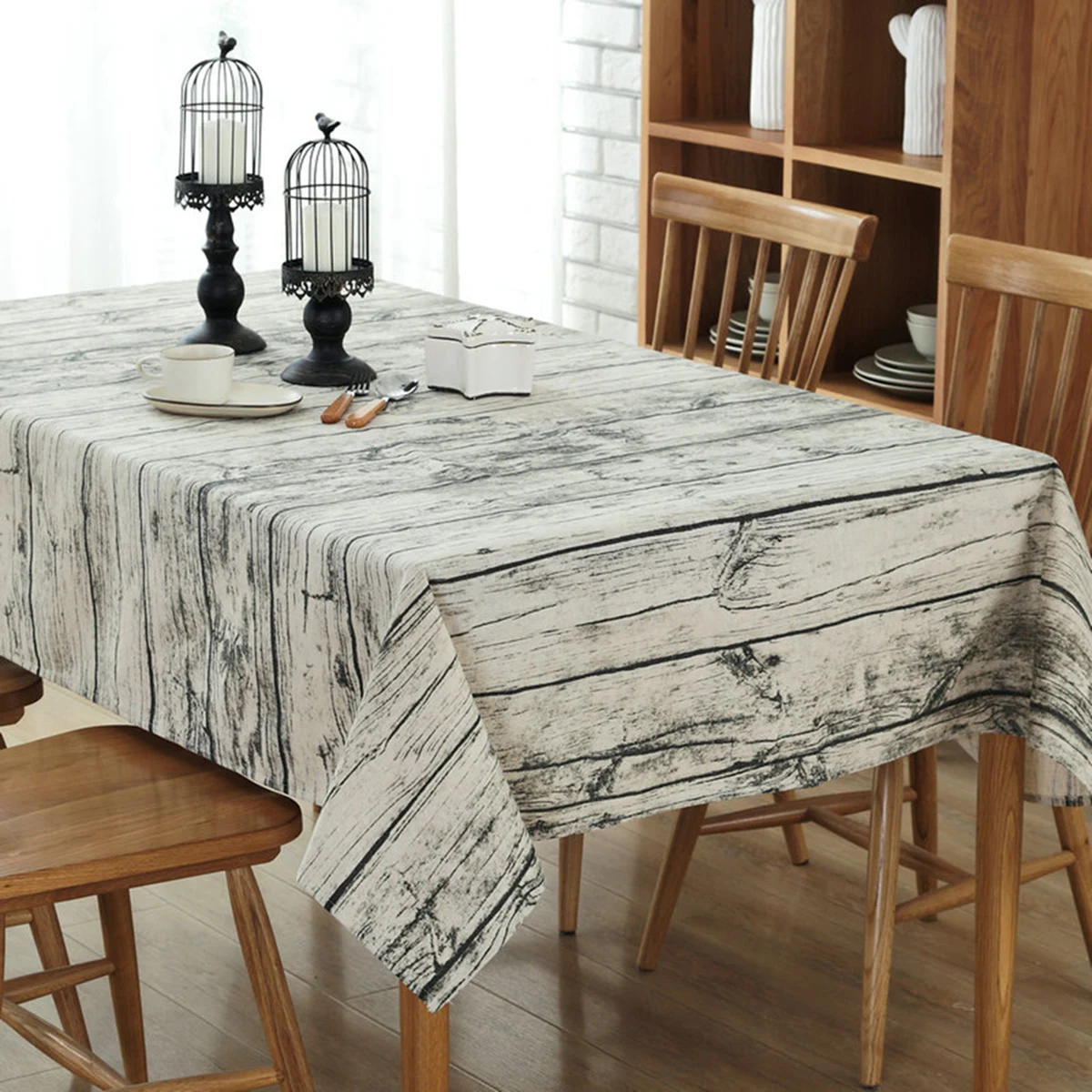 Premium Wood Grain Pattern Cotton Linen Tablecloth 140X220Cm Vintage European Style Dining Table Cover Protector Picnic Coffee
Premium Wood Grain Pattern Cotton Linen Tablecloth 140X220Cm Vintage European Style Dining Table Cover Protector Picnic Coffee