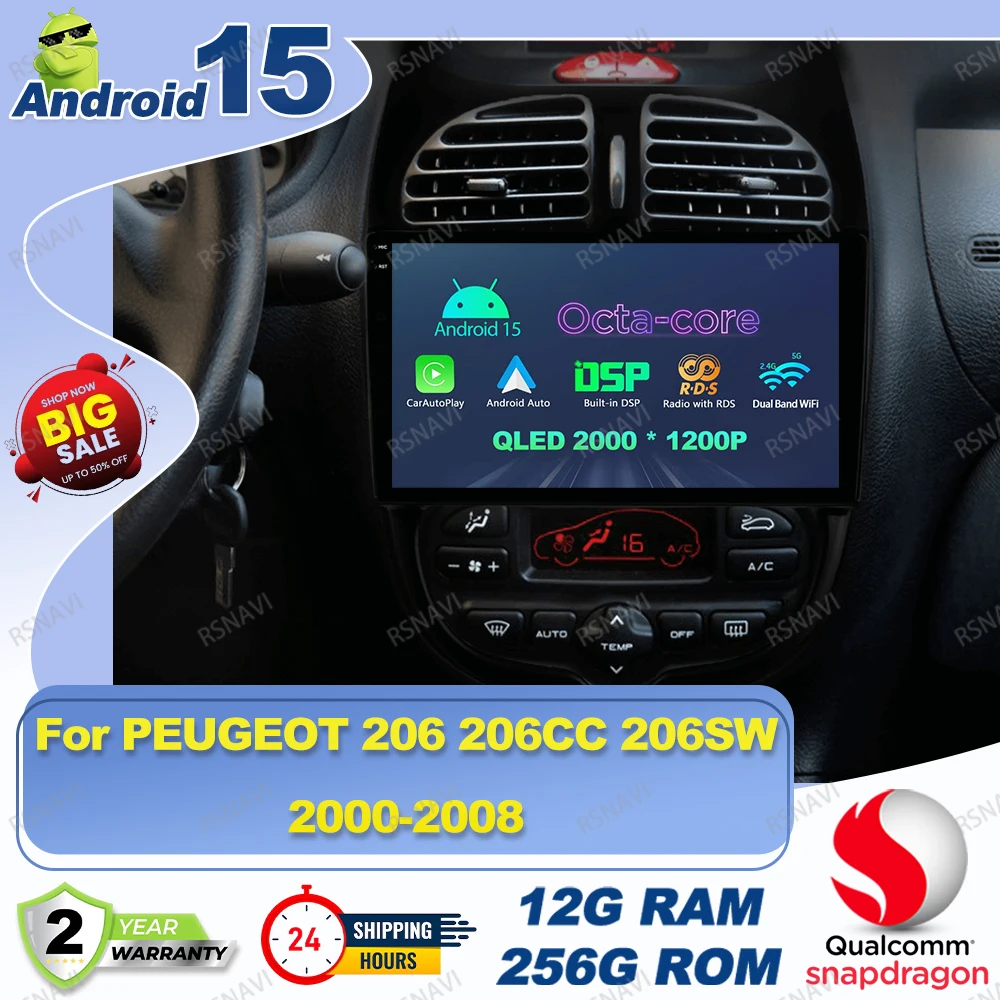 Android 15 Car Radio For PEUGEOT 206 206CC 206SW 2000 2001 2002-2008 Opel Astra J Cupra Formentor Gear Lever Knob Jetta Mk6 E90
Android 15 Car Radio For PEUGEOT 206 206CC 206SW 2000 2001 2002-2008 Opel Astra J Cupra Formentor Gear Lever Knob Jetta Mk6 E90