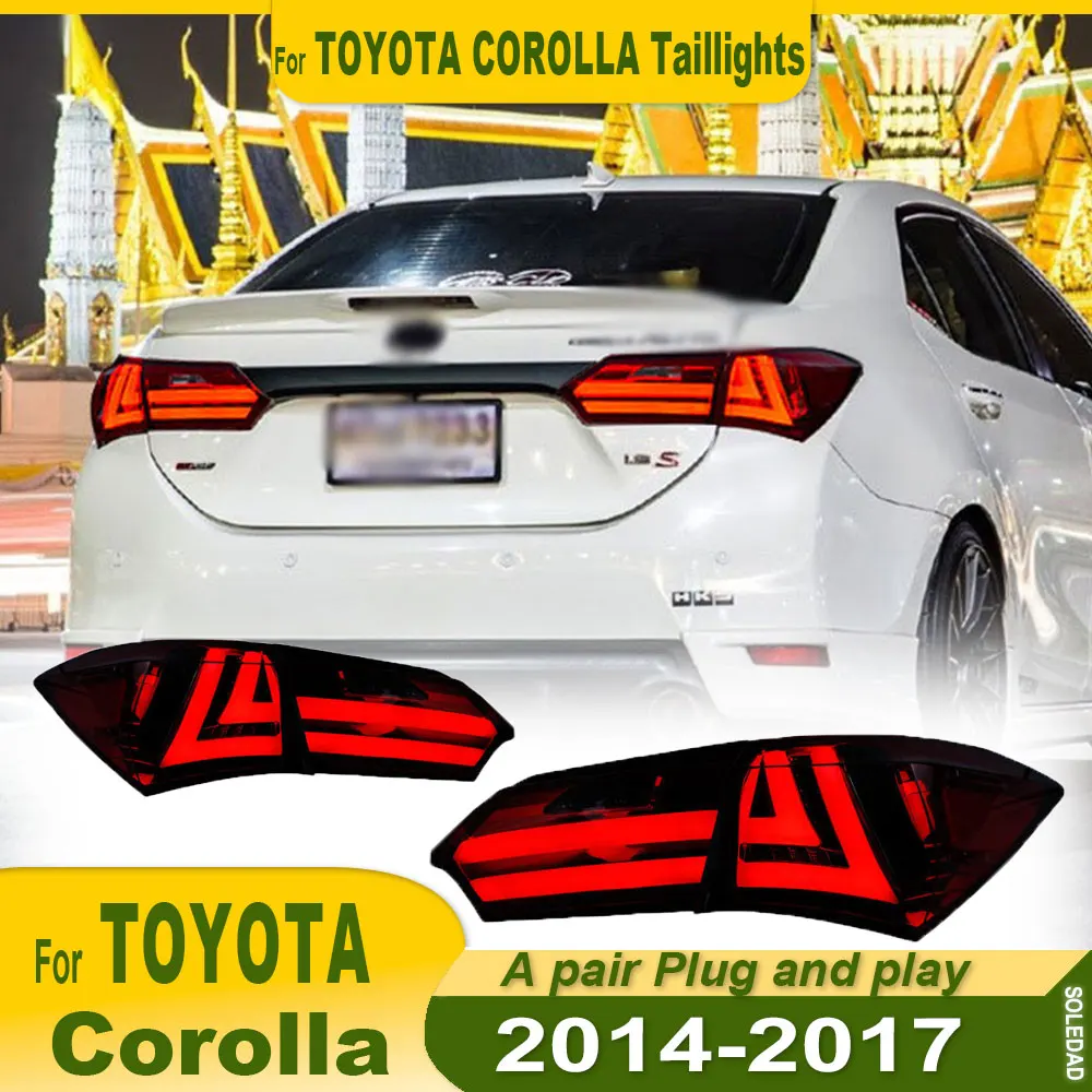 Стайлинг автомобиля для задних фонарей Toyota Corolla 2014 2015 2016 2017, новый Altis светодиодный задний фонарь DRL, сигнальный тормоз, аксессуары для заднего хода, пара
Стайлинг автомобиля для задних фонарей Toyota Corolla 2014 2015 2016 2017, новый Altis светодиодный задний фонарь DRL, сигнальный тормоз, аксессуары для заднего хода, пара