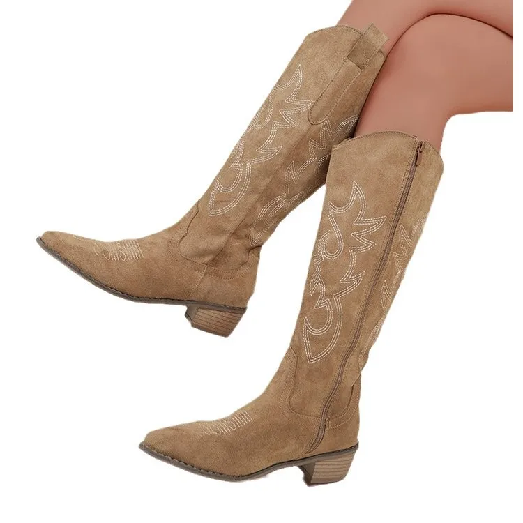 New Women Retro Boots Fashion Pleated Leather Boots Autumn Winter Slip on Mid heel Shoes for Women Black High Boots Large Size
New Women Retro Boots Fashion Pleated Leather Boots Autumn Winter Slip on Mid heel Shoes for Women Black High Boots Large Size