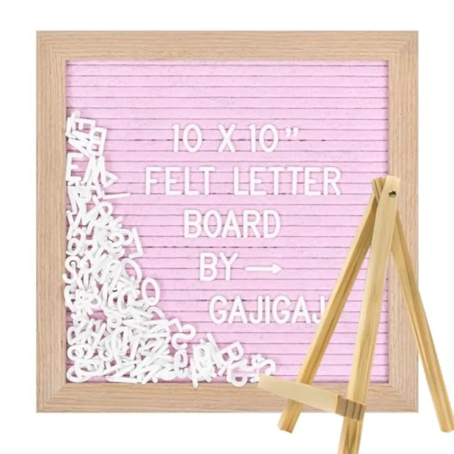 Felt Letter Board with Letters Changeable, Frame Wooden Message Board, Numbers, Symbols and Letters 340 Piece, Tripod Stand, fo
Felt Letter Board with Letters Changeable, Frame Wooden Message Board, Numbers, Symbols and Letters 340 Piece, Tripod Stand, fo
