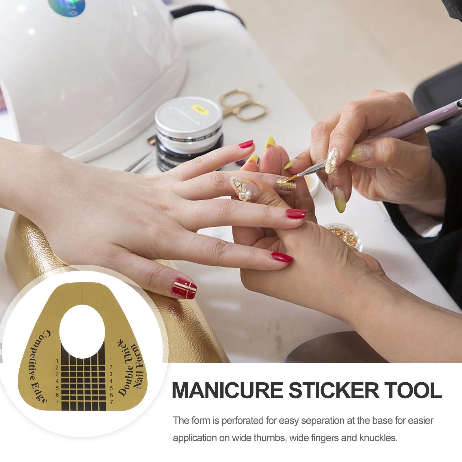 100Pcs Horseshoe Nail Art Tips Form Double Thick Competitive Acrylic Uv Gel Extension for Professional Manicure Sticker Tool
100Pcs Horseshoe Nail Art Tips Form Double Thick Competitive Acrylic Uv Gel Extension for Professional Manicure Sticker Tool