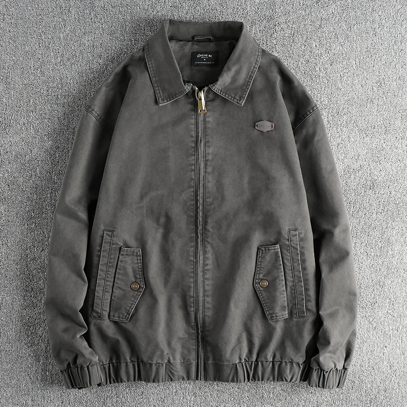 Spring New Vintage Detroit Washed Men's Jacket Loose Fit Fabric Windproof Zipper Closure Long Sleeve Youth Fashion Outerwear
Spring New Vintage Detroit Washed Men's Jacket Loose Fit Fabric Windproof Zipper Closure Long Sleeve Youth Fashion Outerwear