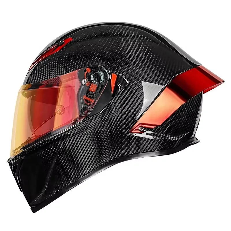 Airo High Quality Custom Carbon Fiber Full Face DOT Standard Helmet Quick Release Street Racing Dual Visor Large Tail
Airo High Quality Custom Carbon Fiber Full Face DOT Standard Helmet Quick Release Street Racing Dual Visor Large Tail