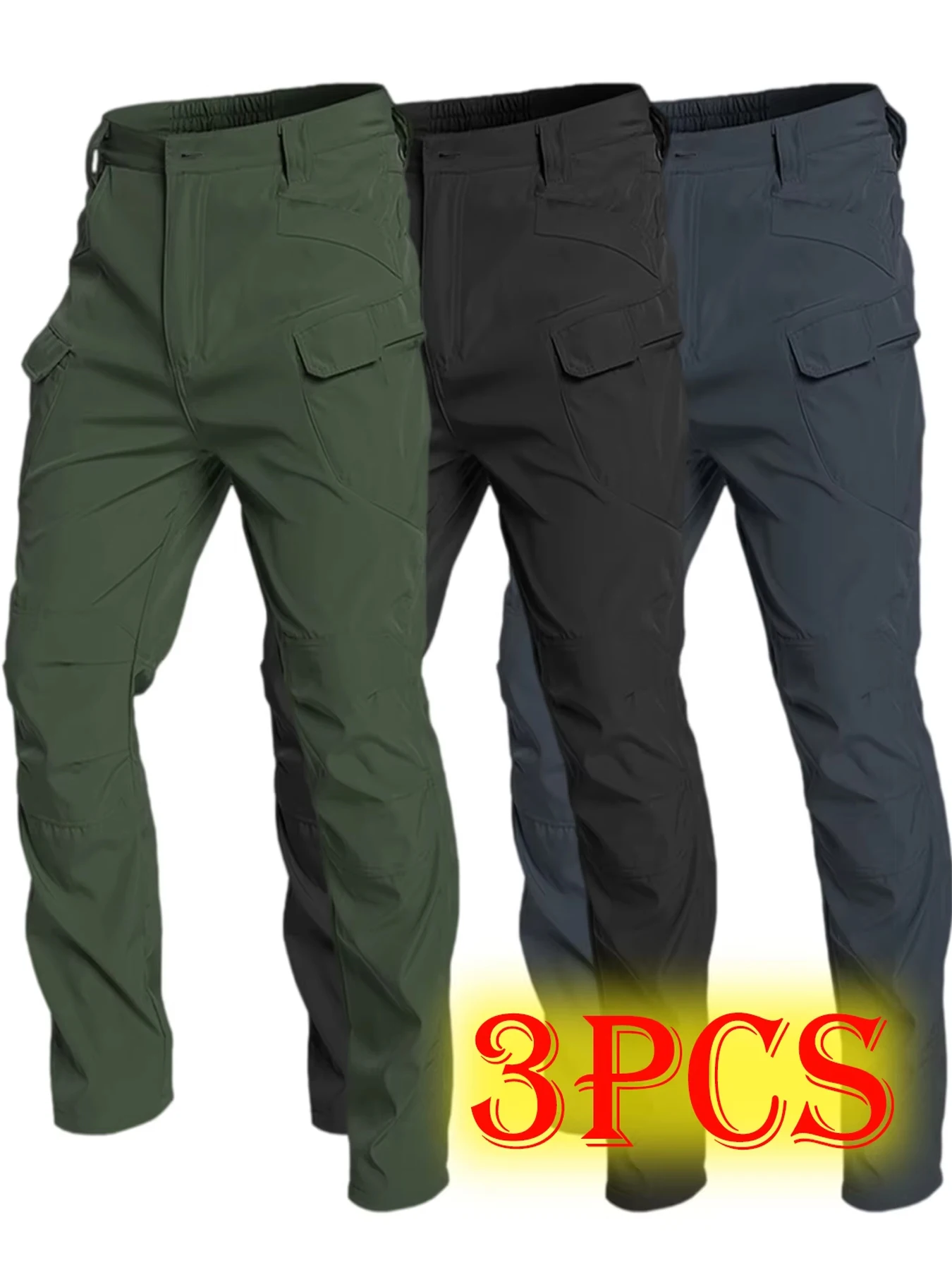 3Pcs Outdoor Sports Trousers PantsMen Tactical Pants Multiple Pockets Training Pants Camo Work Pants
3Pcs Outdoor Sports Trousers PantsMen Tactical Pants Multiple Pockets Training Pants Camo Work Pants