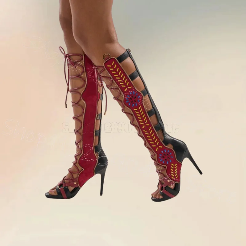 Colorful Ethnic Style Cross Tied Sandals Boots Back Zipper Women Shoes Thin High Heels New Party Dating 2025 Zapatos Para Mujere
Colorful Ethnic Style Cross Tied Sandals Boots Back Zipper Women Shoes Thin High Heels New Party Dating 2025 Zapatos Para Mujere