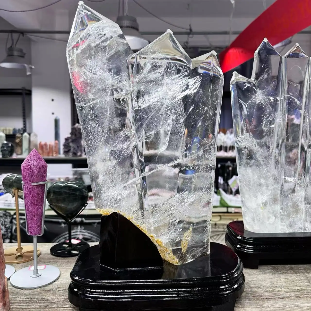 Natural Clear Quartz Tower Clear Quartz 3-Heard Tower Healing Crystal Quartz Points Home Decor
Natural Clear Quartz Tower Clear Quartz 3-Heard Tower Healing Crystal Quartz Points Home Decor