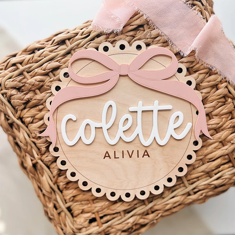 Customized Bow Baby Name Announcement Board, Baby Birth Announcement, Photo Props, Newborn Name Tag Memorial Card
Customized Bow Baby Name Announcement Board, Baby Birth Announcement, Photo Props, Newborn Name Tag Memorial Card