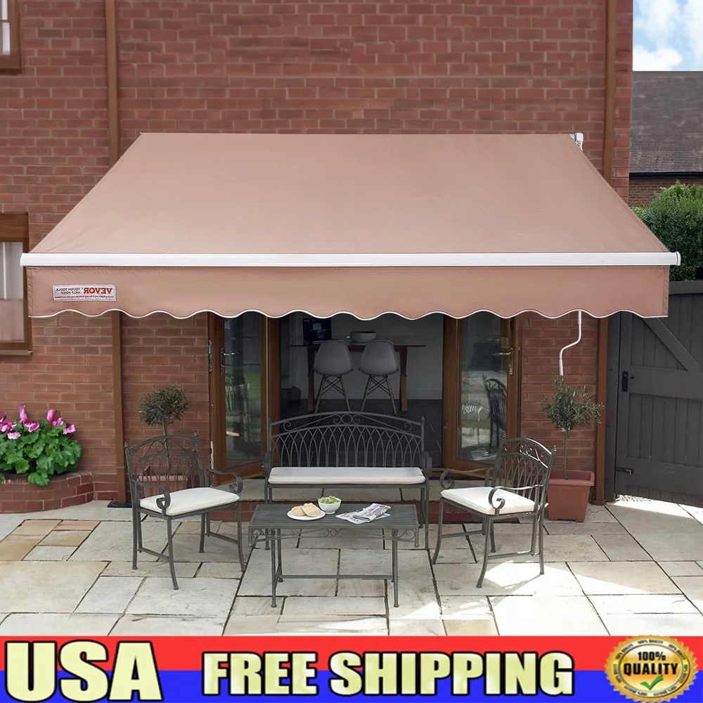 Retractable Patio Awning 13x8 ft Sunshade Shelter Waterproof UV80 Protection Crank Handle Adjustable Angle Easy Installation
Retractable Patio Awning 13x8 ft Sunshade Shelter Waterproof UV80 Protection Crank Handle Adjustable Angle Easy Installation